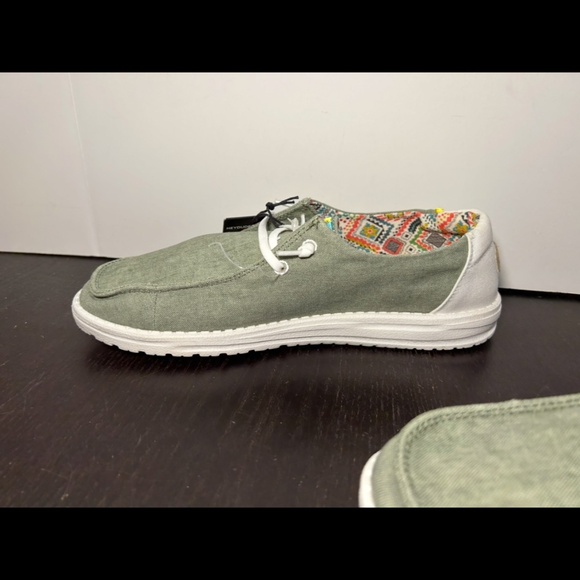 Hey Dude Wendy Boho Slip On Shoes Olive Green/Multicolor Womans 10 - Picture 8 of 16